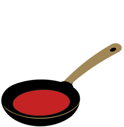 Zubereitung in der Pfannee